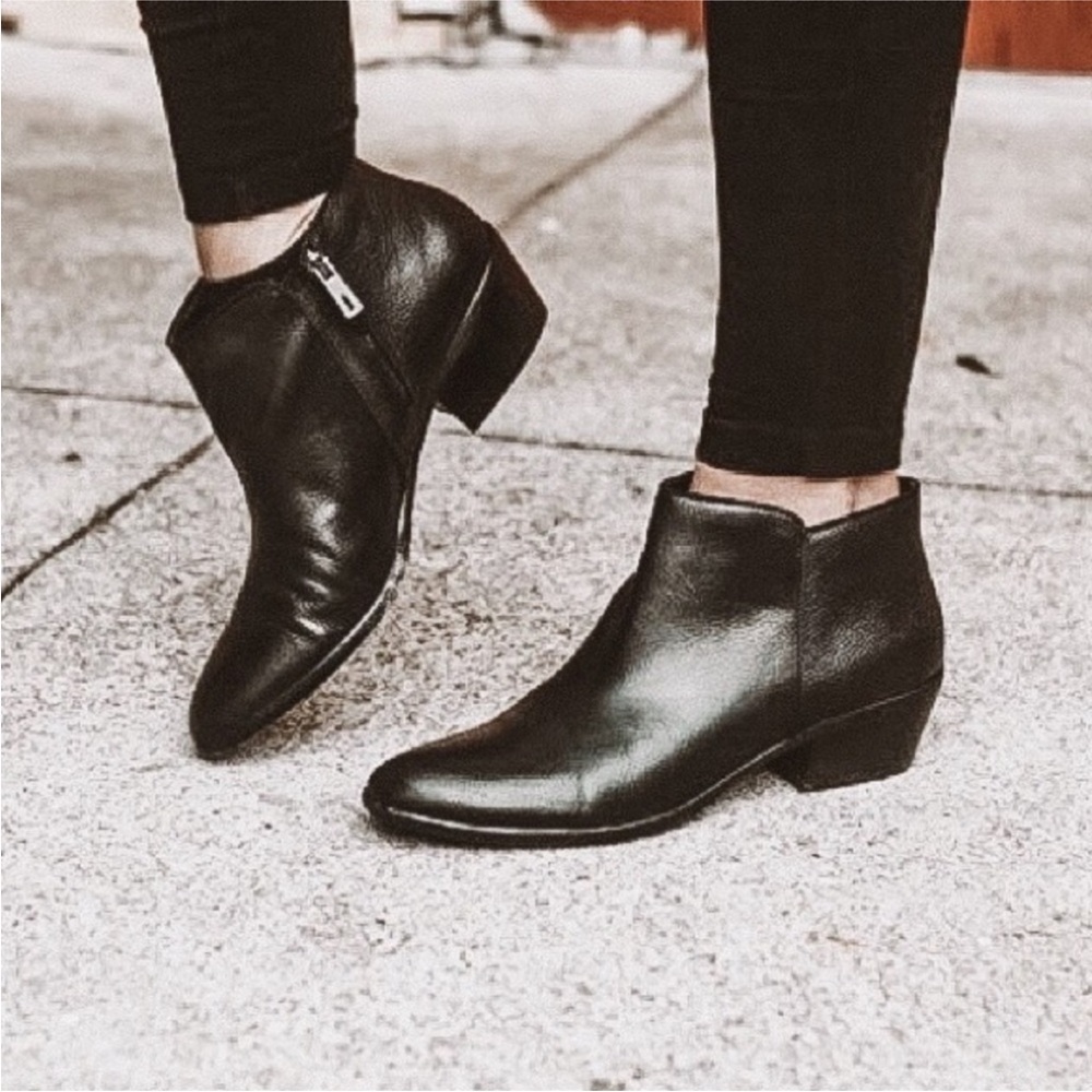 Sam Edelman Petty Ankle Bootie in black leather size 11 - Picture 5 of 5